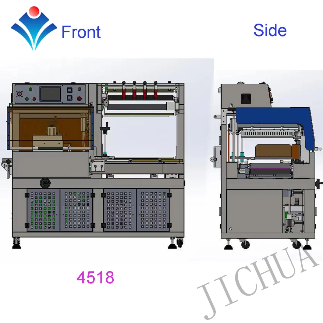 High Speed Full Automatic Shrink Film Wrapping Packing Machine, Whith Heat Shrink Tunnel for Carton Box, Books, Snack, Gift Box