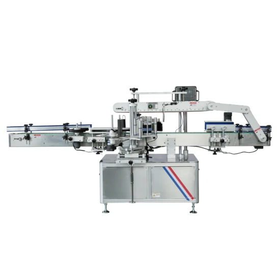 Automatic Sticker Round Square Bottle/Jar/Container Label Applicator Positioning Pet Glass Cosmetic/Syrup/Wine Cream/Water Vertical Printer Labeling Machine